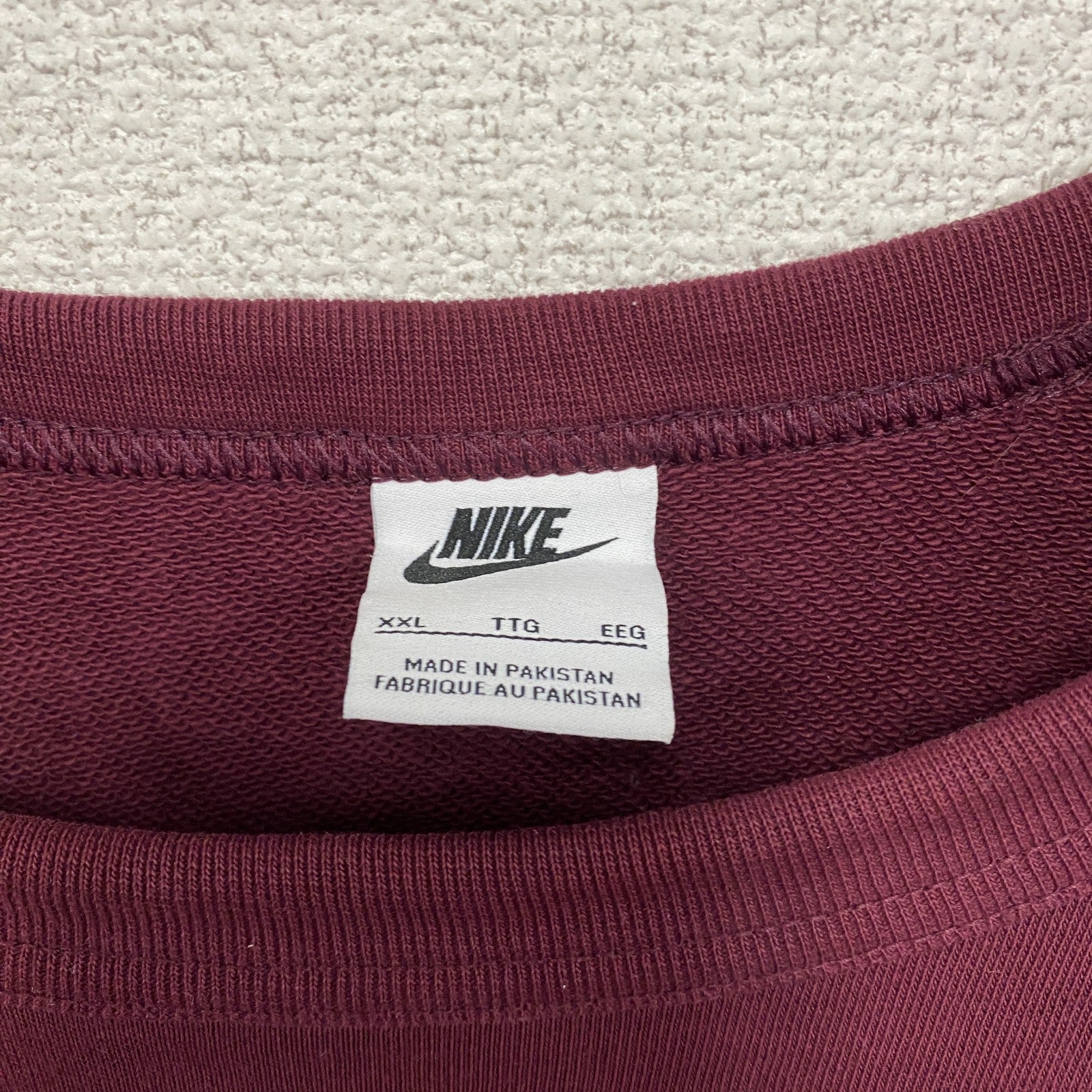 NIKE　ナイキ　スウェット/トレーナー　バーガンディ　2XLサイズ