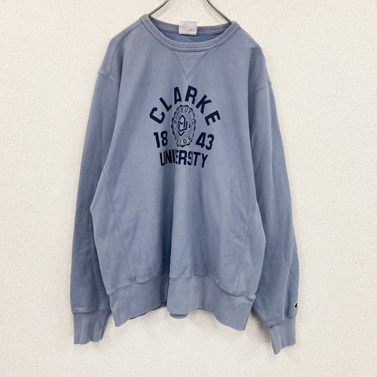 Champion　チャンピオン　リバースウィーブ　スウェット/トレーナー　前V　カレッジロゴ　水色　ブルー　Lサイズ