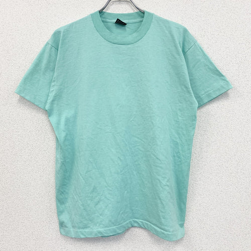 80s～　FRUIT OF THE LOOM　フルーツオブザルーム　半袖プリントTシャツ　ミントグリーン　Lサイズ