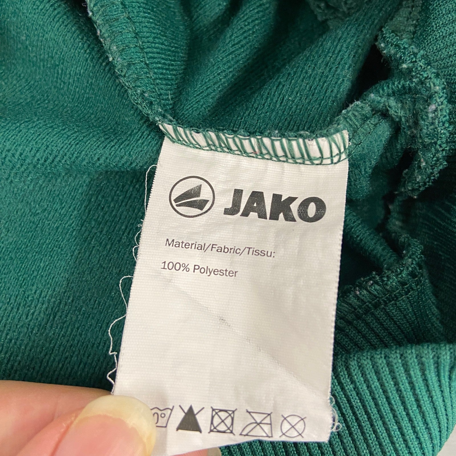 JAKO　ヤコ　フルジップ刺繡トラックジャケット　背面プリント　緑　グリーン　XLサイズ
