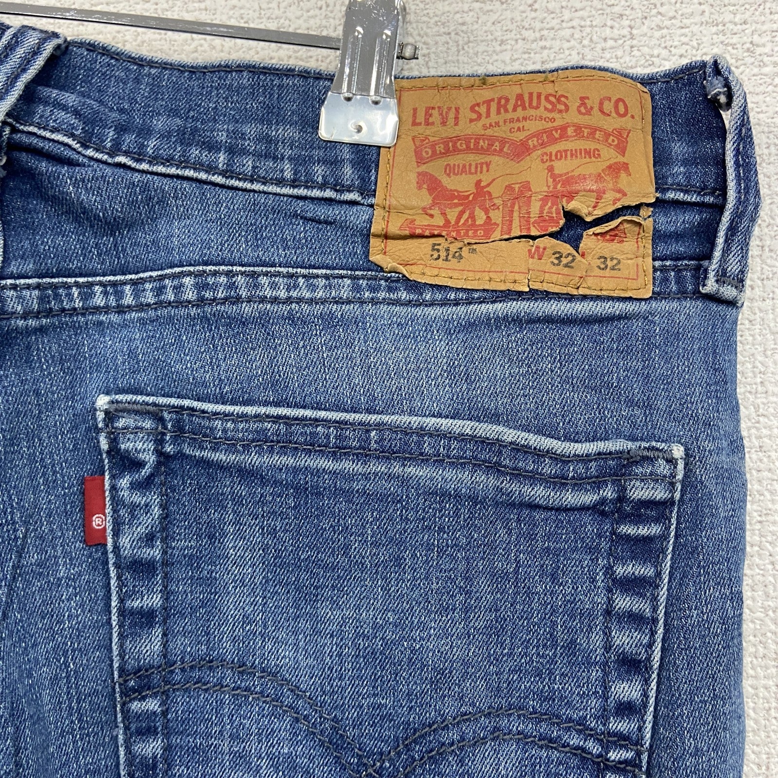 Levi’s　リーバイス　514　デニムパンツ/ジーンズ　ジップフライ　縦落ち　インディゴ　W32サイズ