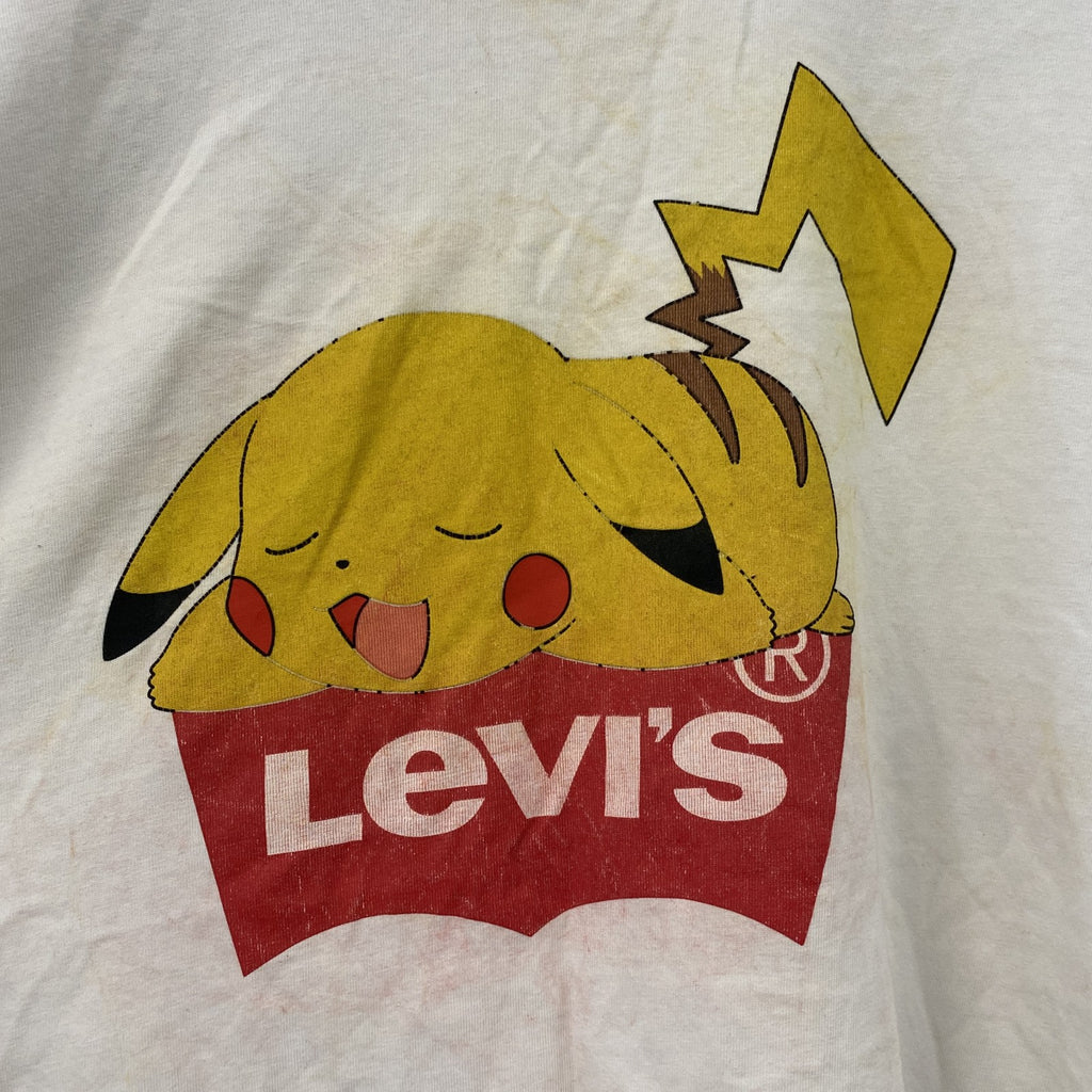 Levi’s　リーバイス　Pokemon　ポケモン　ピカチュウ　ポケットモンスター　半袖プリントキャラクターTシャツ　白　ホワイト