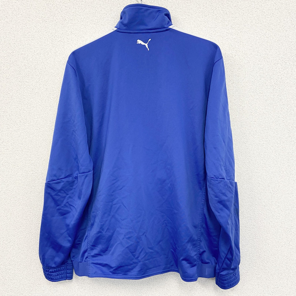 PUMA　プーマ　フルジップトラックジャケット　ロゴプリント　青　Lサイズ