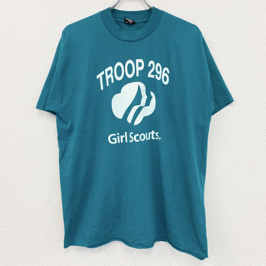 90s　FRUIT OF THE LOOM　フルーツオブザ ルーム　半袖プリントTシャツ　ミントグリーン　Lサイズ