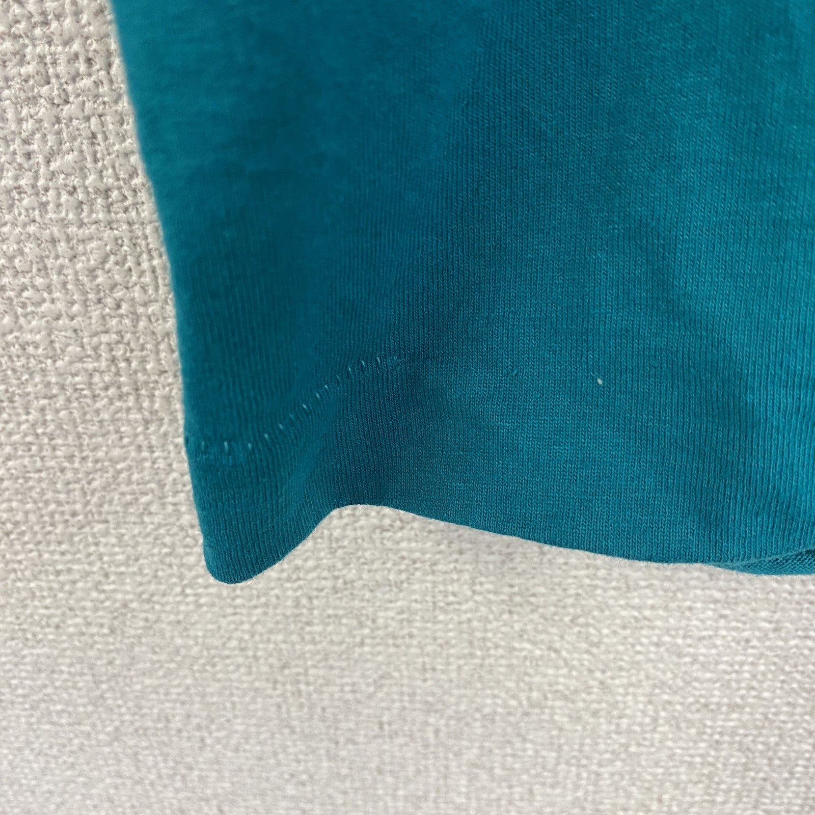 90s　FRUIT OF THE LOOM　フルーツオブザ ルーム　半袖プリントTシャツ　ミントグリーン　Lサイズ