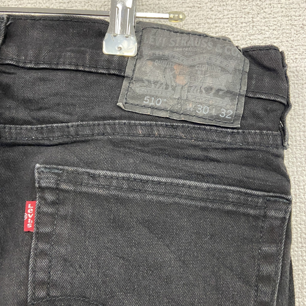 Levi’s　リーバイス　510　スキニーブラックデニムパンツ/ジーンズ　ジップフライ　黒　ブラック　W30サイズ