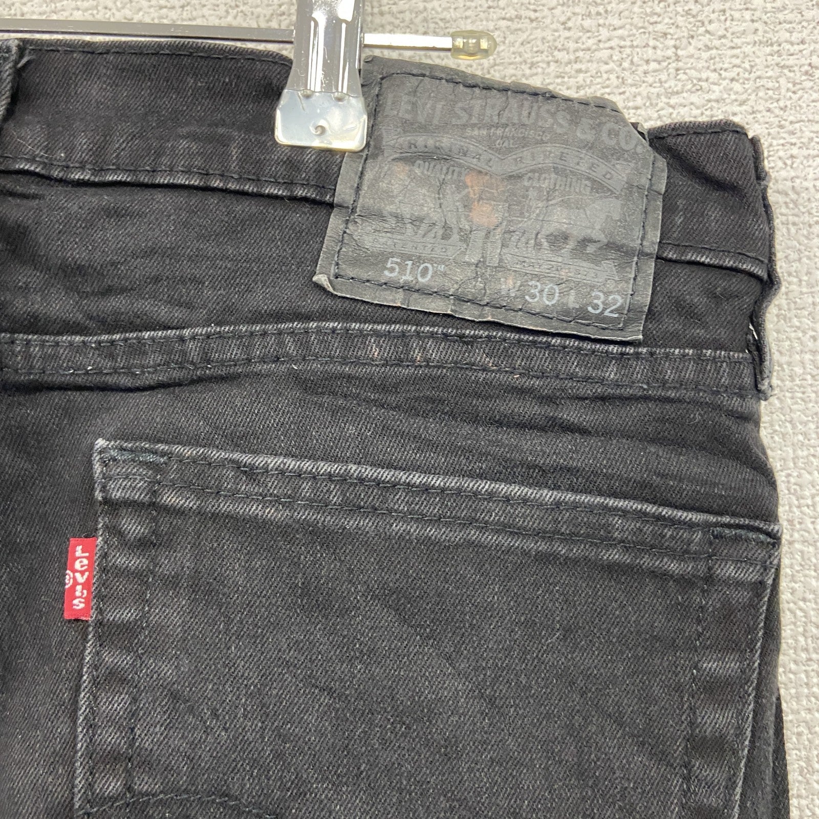 Levi’s　リーバイス　510　スキニーブラックデニムパンツ/ジーンズ　ジップフライ　黒　ブラック　W30サイズ