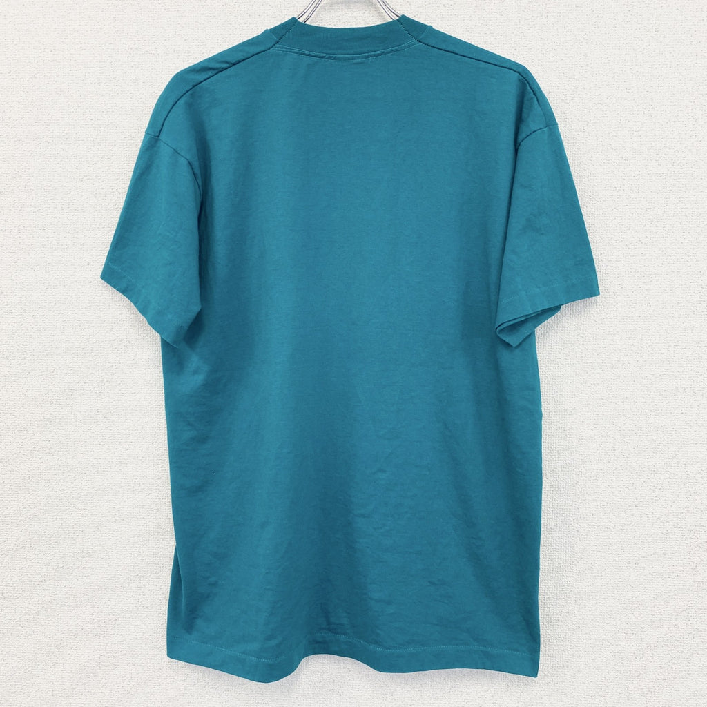 90s　FRUIT OF THE LOOM　フルーツオブザ ルーム　半袖プリントTシャツ　ミントグリーン　Lサイズ