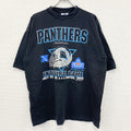 90s　LOGO ATHLETIC　NFL　半袖プリントTシャツ　シングルステッチ　黒　ブラック　XLサイズ