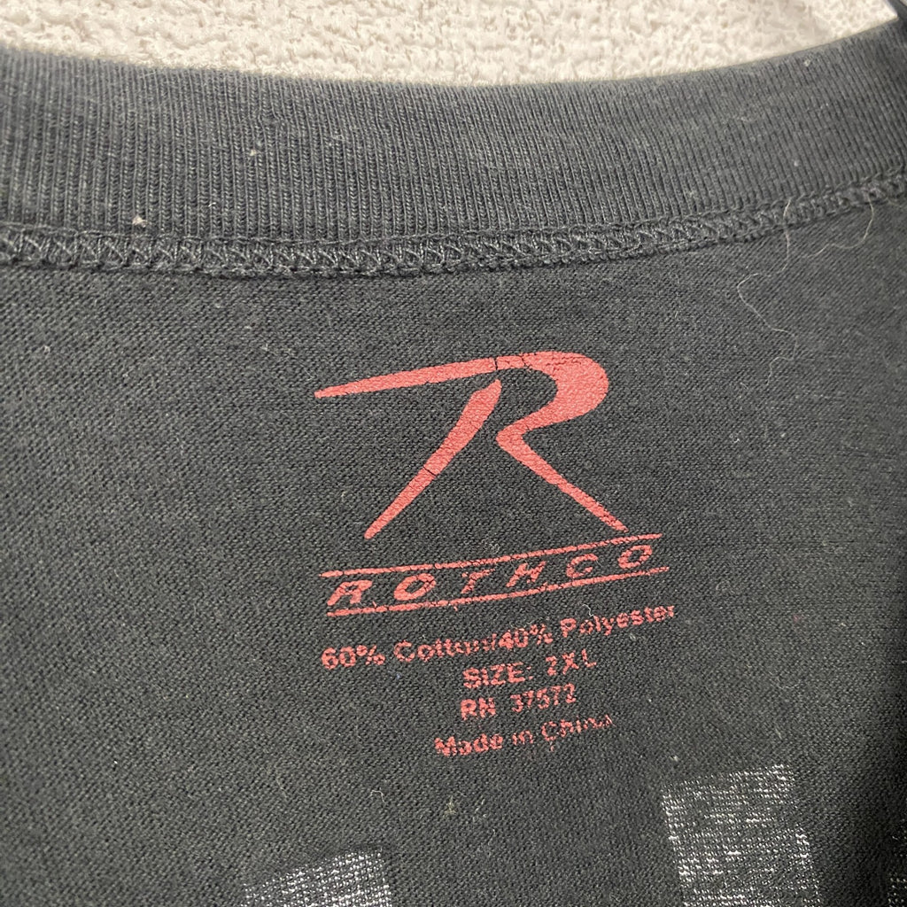 ROTHCO　半袖プリントTシャツ　POLICE　黒　ブラック　2XLサイズ