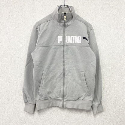 PUMA　プーマ　トラックジャケット/ジャージ　デカロゴ　裏ボア　灰色　グレー　Sサイズ