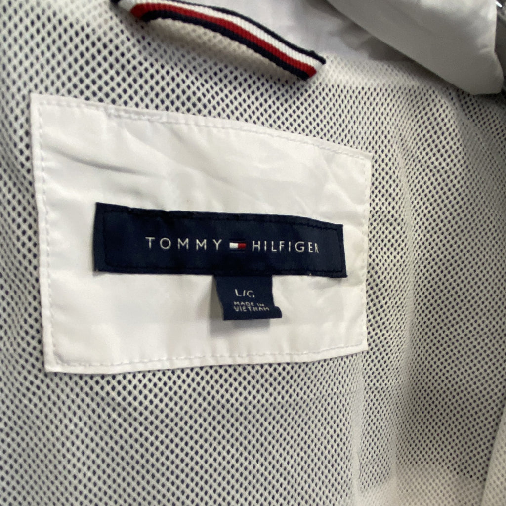 Tommy Hilfiger　トミーヒルフィガー　フルジップナイロンジャケット　フーディ　白　ホワイト　Lサイズ