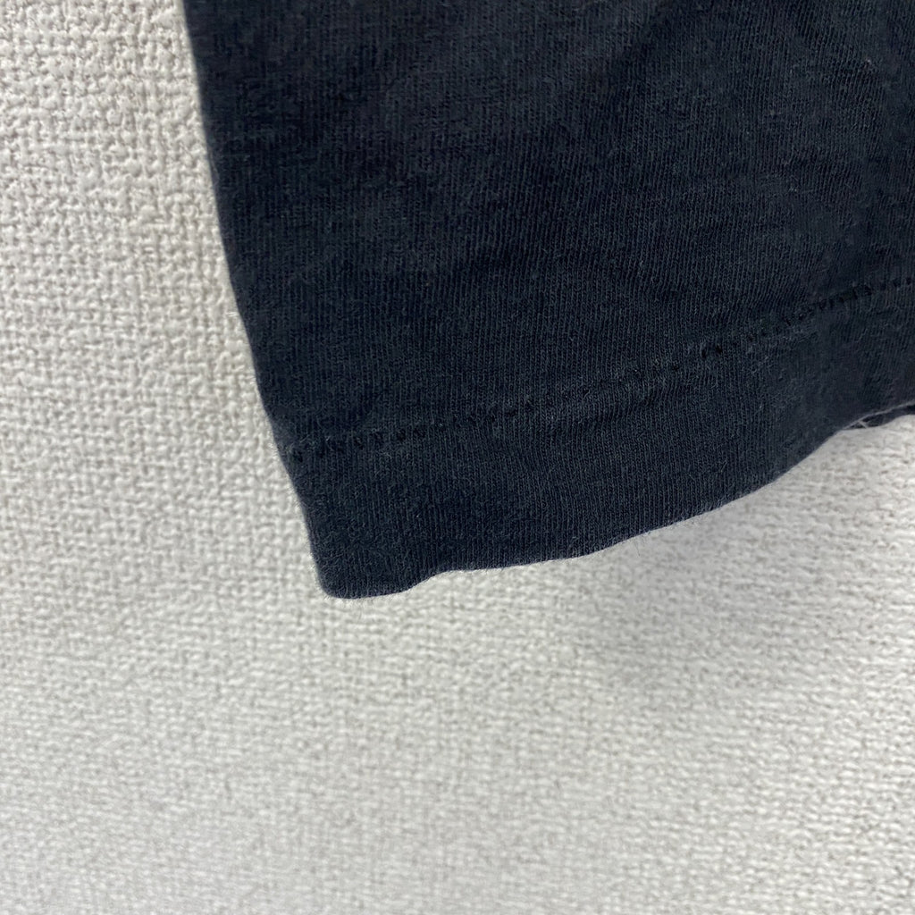 90s　LOGO ATHLETIC　NFL　半袖プリントTシャツ　シングルステッチ　黒　ブラック　XLサイズ