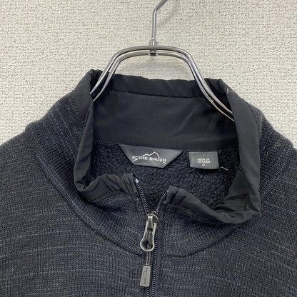 Eddie Bauer エディーバウアー　長袖ハーフジップスウェット　トレーナー　黒　ブラック　XLサイズ