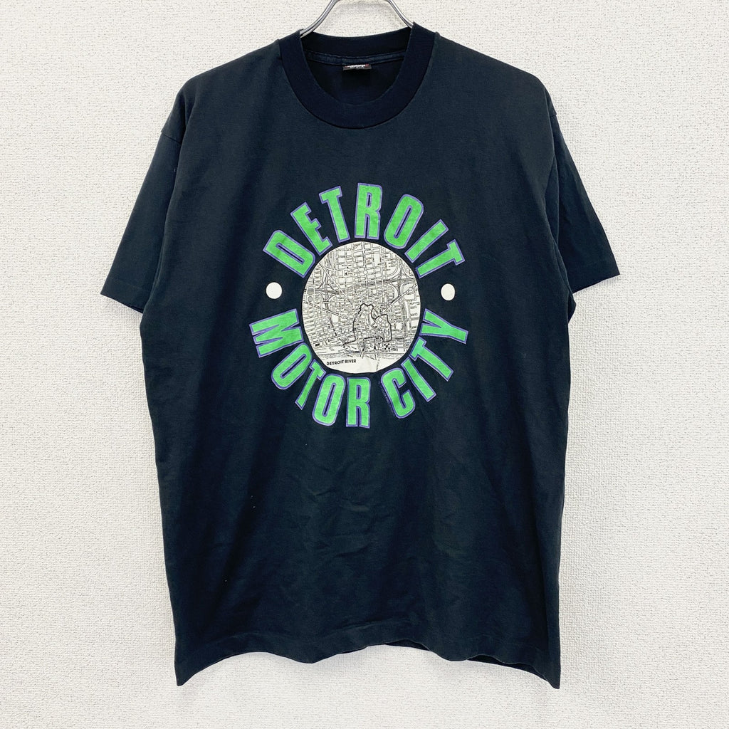 80s　SCREEN STARS　半袖プリントTシャツ　ヴィンテージ　シングルステッチ　黒　ブラック　XLサイズ