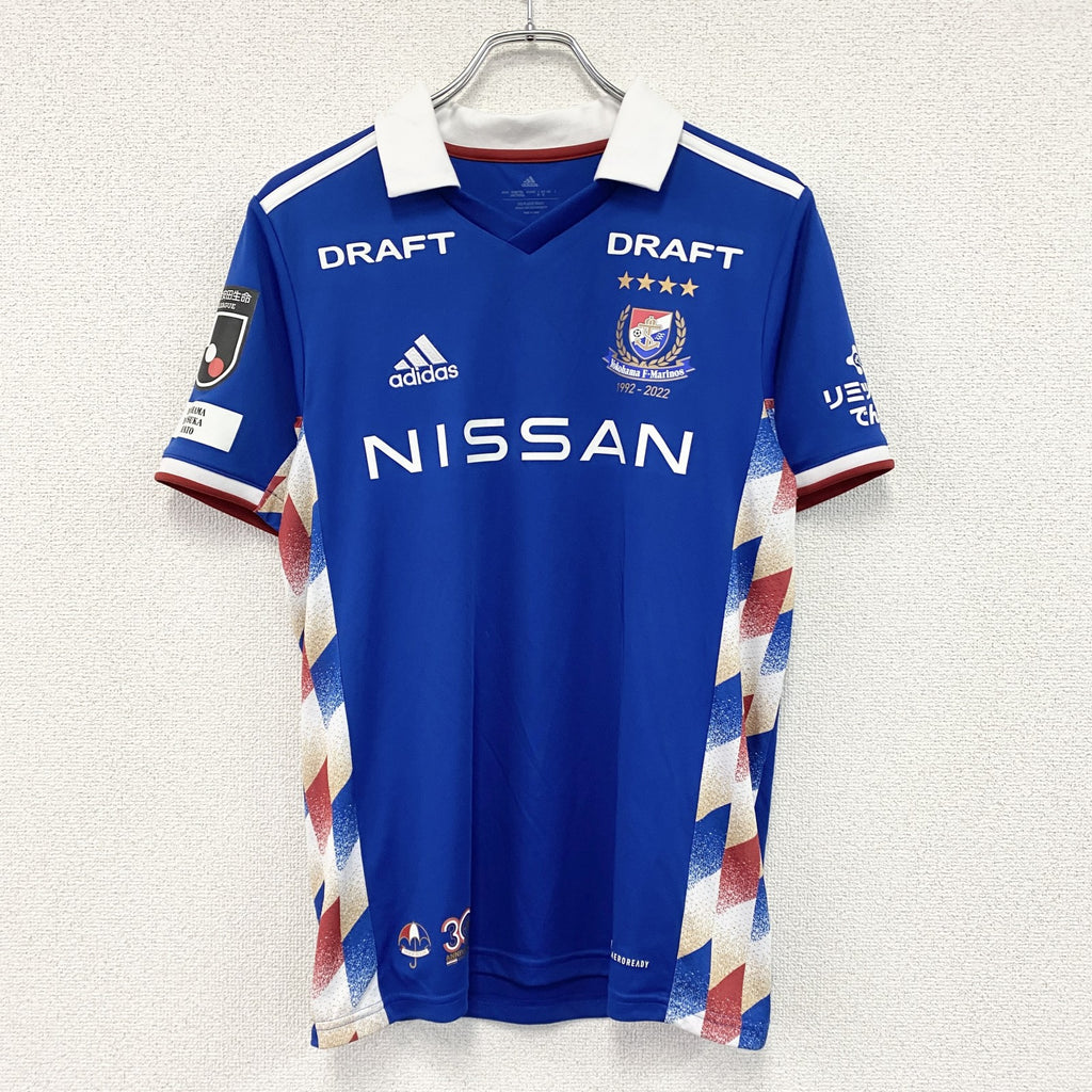 adidas　アディダス　横浜F・マリノス　小池龍太　ユニフォーム　ゲームシャツ　青　ブルー　Mサイズ