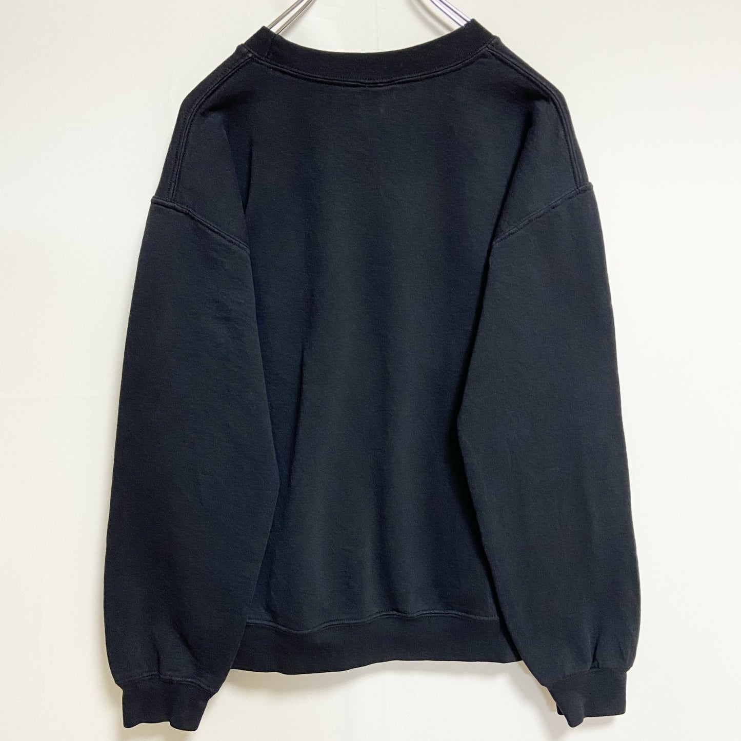 古着 used　GILDAN　ギルダン　長袖プリントスウェット　クルーネックトレーナー　ソフトボール　黒　レトロデザイン　Sサイズ