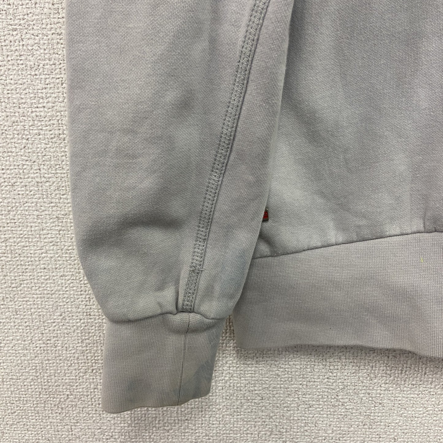 PUMA　プーマ　トラックジャケット/ジャージ　デカロゴ　裏ボア　灰色　グレー　Sサイズ