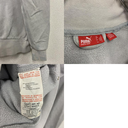 PUMA　プーマ　トラックジャケット/ジャージ　デカロゴ　裏ボア　灰色　グレー　Sサイズ