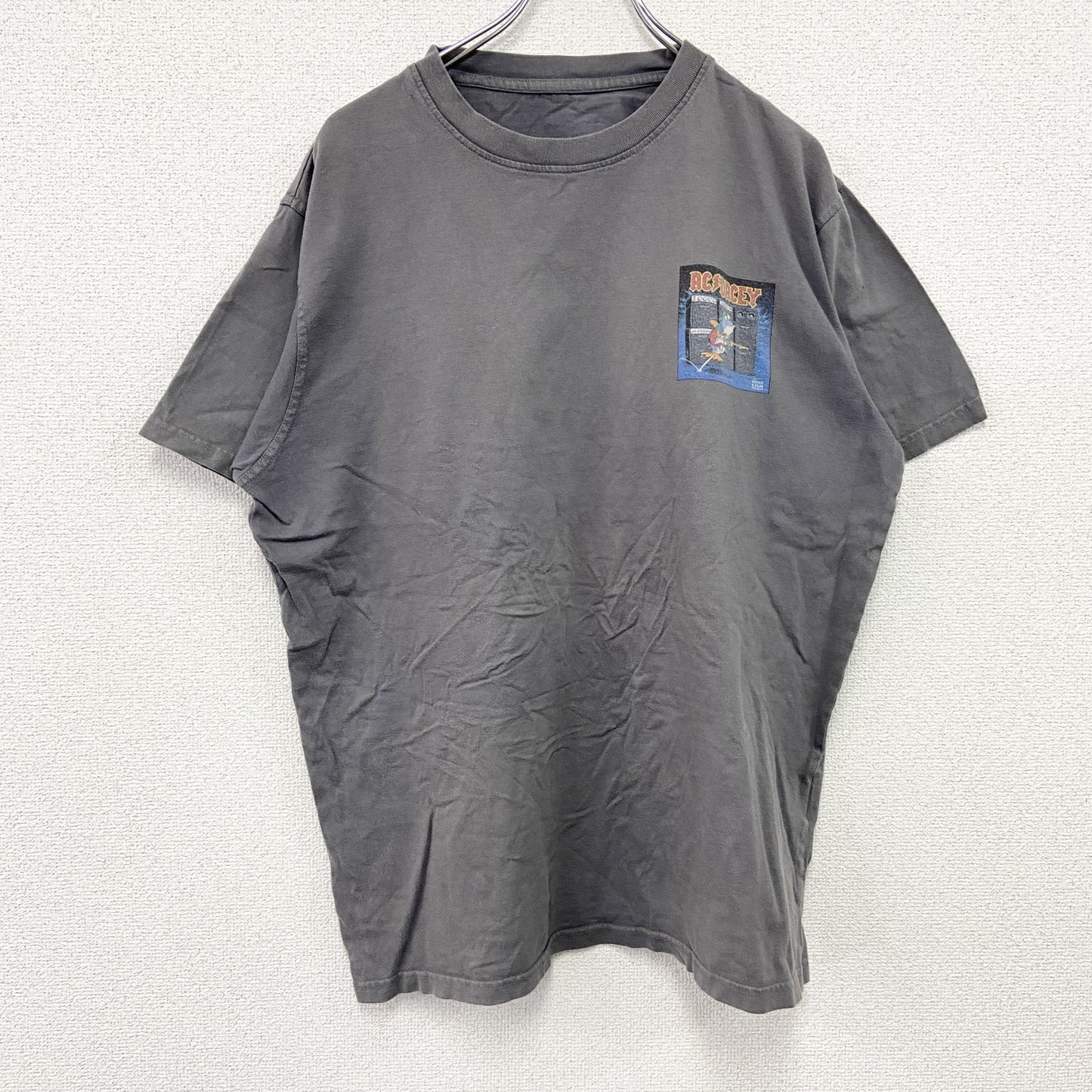 Weird Fish　半袖プリントTシャツ　パロディT　AC DACEY　灰色　グレー　XLサイズ