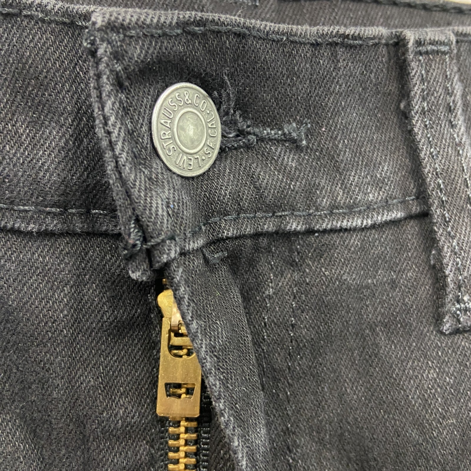 Levi’s　リーバイス　502　ブラックデニムパンツ/ジーンズ　ジップフライ　黒　ブラック　W30サイズ