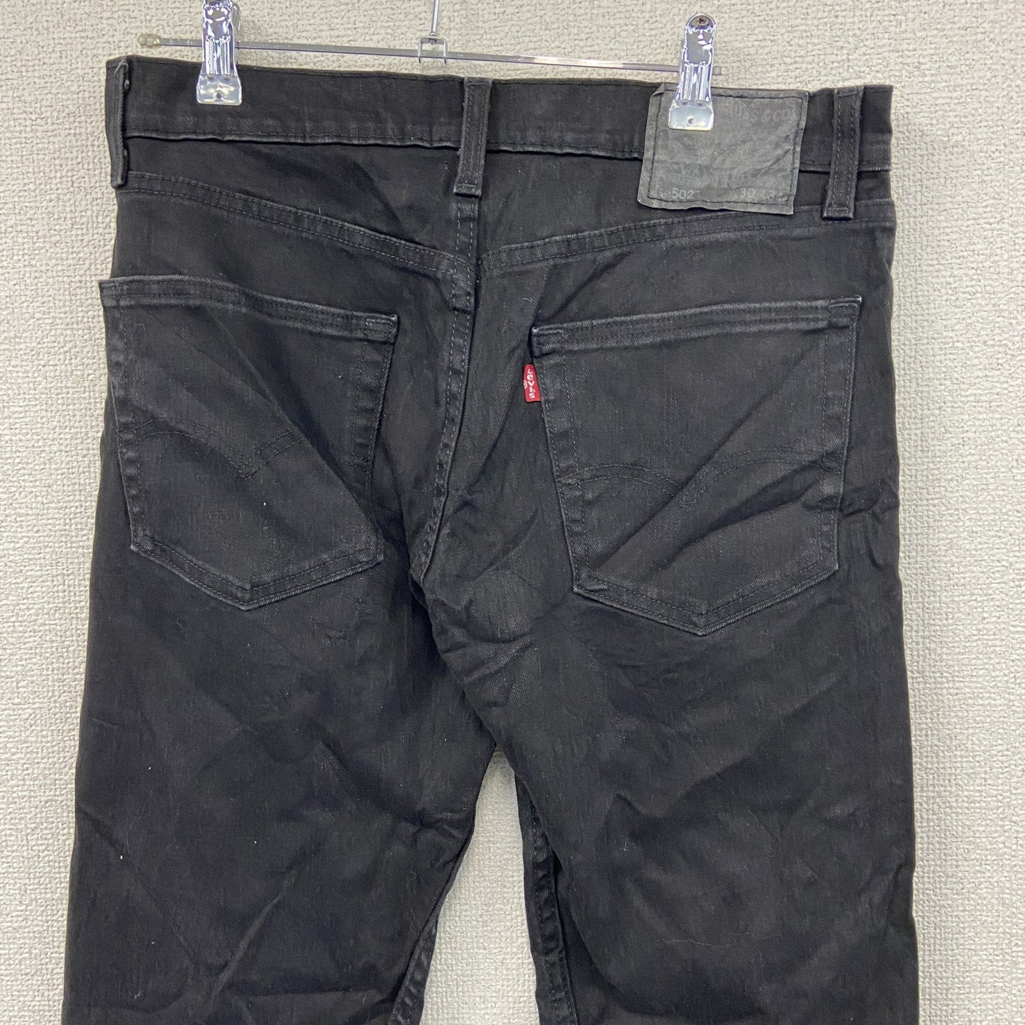 Levi’s　リーバイス　502　ブラックデニムパンツ/ジーンズ　ジップフライ　黒　ブラック　W30サイズ