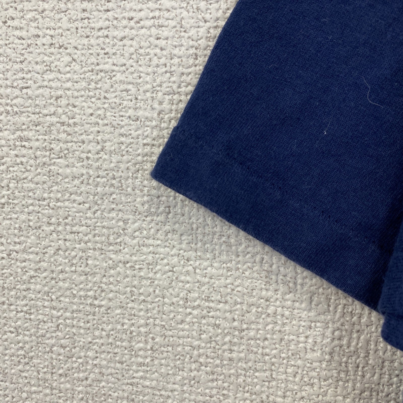 90s　Hanes　ヘインズ　半袖プリントTシャツ　ヴィンテージ　シングルステッチ　紺　ネイビー　Lサイズ