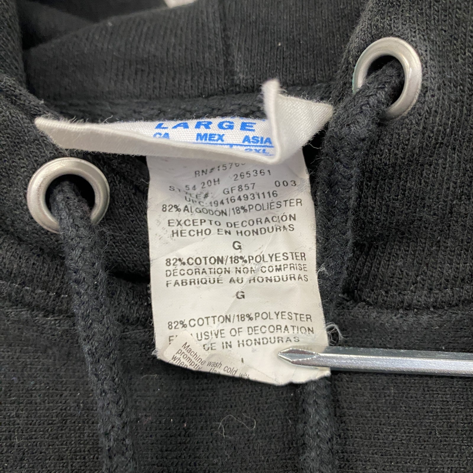 Champion　チャンピオン　リバースウィーブ　スウェットパーカー/フーディー　黒　ブラック　Lサイズ