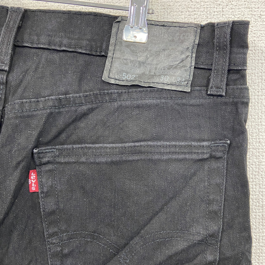 Levi’s　リーバイス　502　ブラックデニムパンツ/ジーンズ　ジップフライ　黒　ブラック　W30サイズ