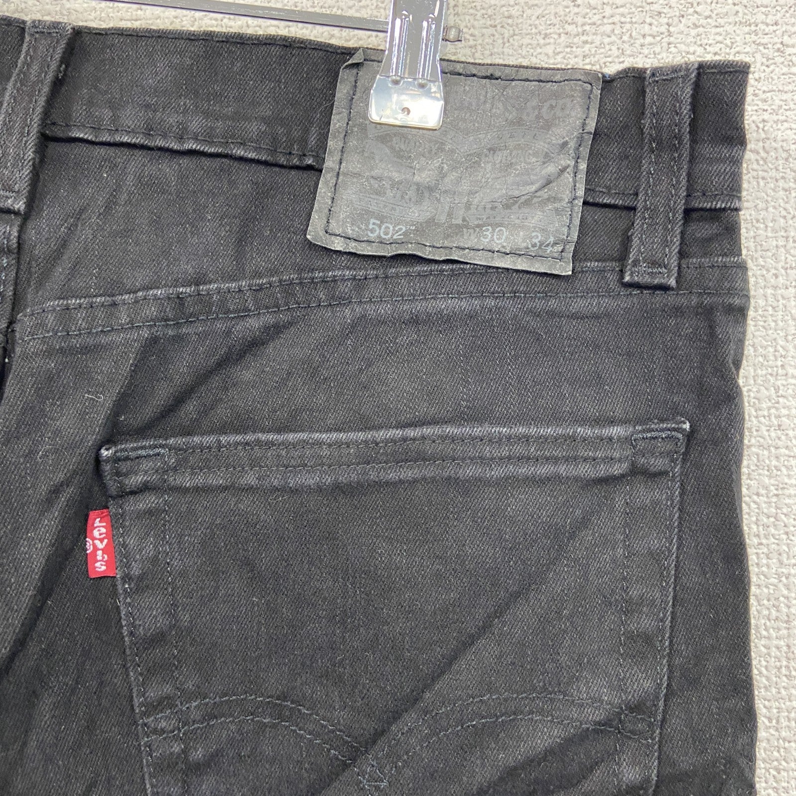 Levi’s　リーバイス　502　ブラックデニムパンツ/ジーンズ　ジップフライ　黒　ブラック　W30サイズ
