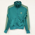 adidas　アディダス　フルジップトラックジャケット　ロゴプリント　緑　グリーン　36