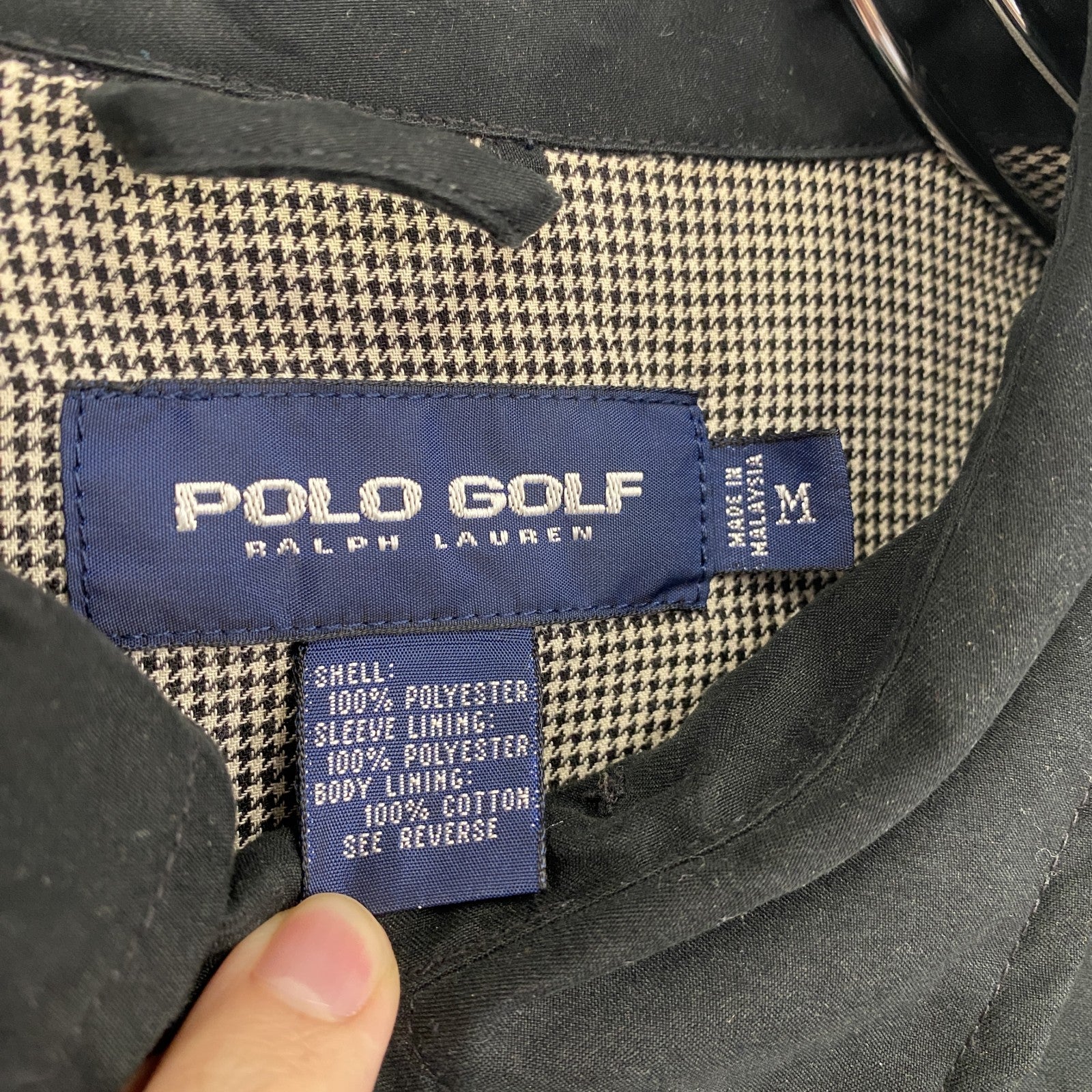 90s　POLO GOLF　ポロゴルフ　ラルフローレン　ブルゾン/スイングトップ　黒　ブラック　Mサイズ