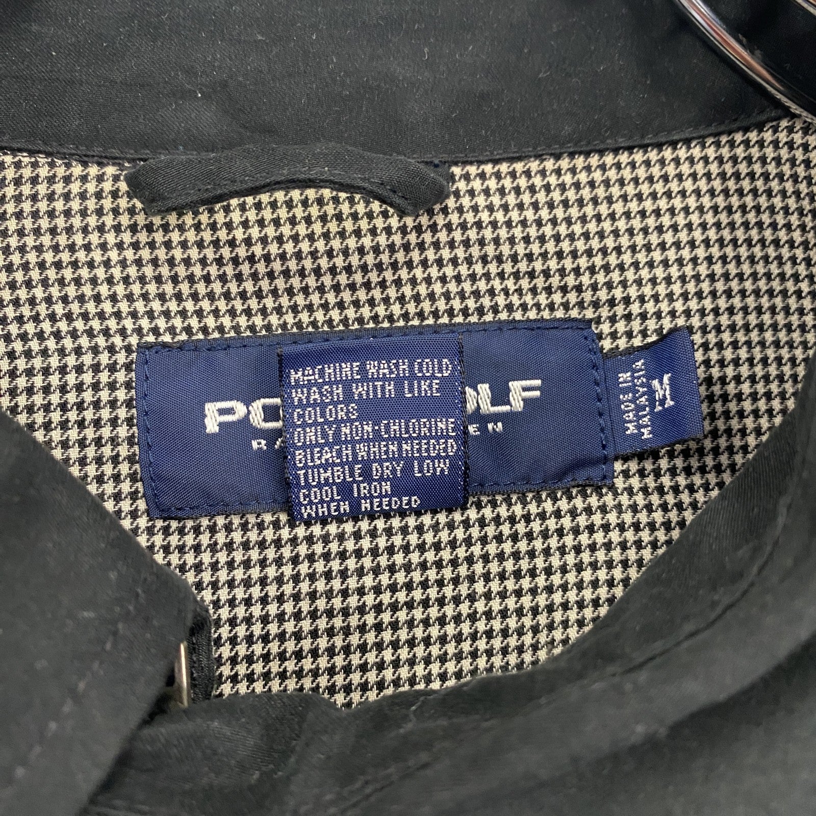 90s　POLO GOLF　ポロゴルフ　ラルフローレン　ブルゾン/スイングトップ　黒　ブラック　Mサイズ