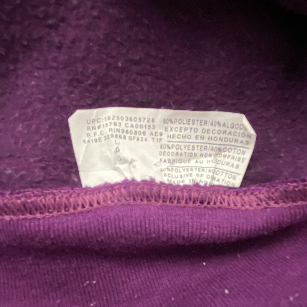 champion　チャンピオン　スウェットパーカー/フーディ　ラグランスリーブ　ワッペン　現行　紫　パープル　Lサイズ