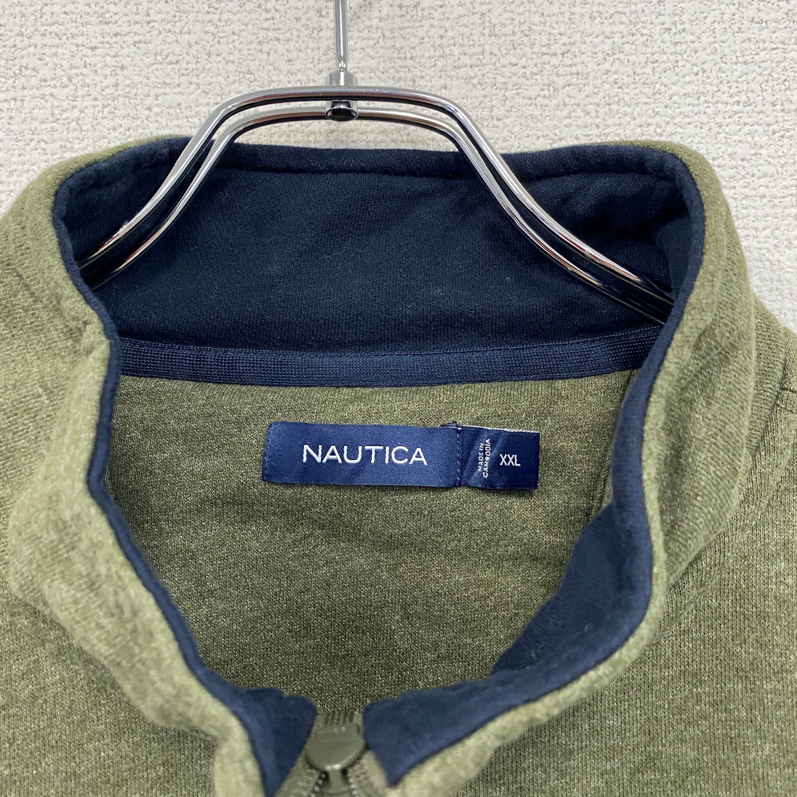 NAUTICA　ノーティカ　ハーフジップスウェット/トレーナー　カーキ　2XLサイズ