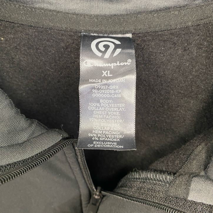 Champion チャンピオン　プルオーバーフリースジャケット　黒　ブラック　XLサイズ