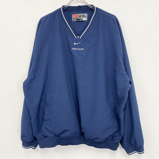 90s　NIKE　ナイキ　プルオーバーナイロンジャケット　ヴィンテージ　紺　ネイビー　XXLサイズ　