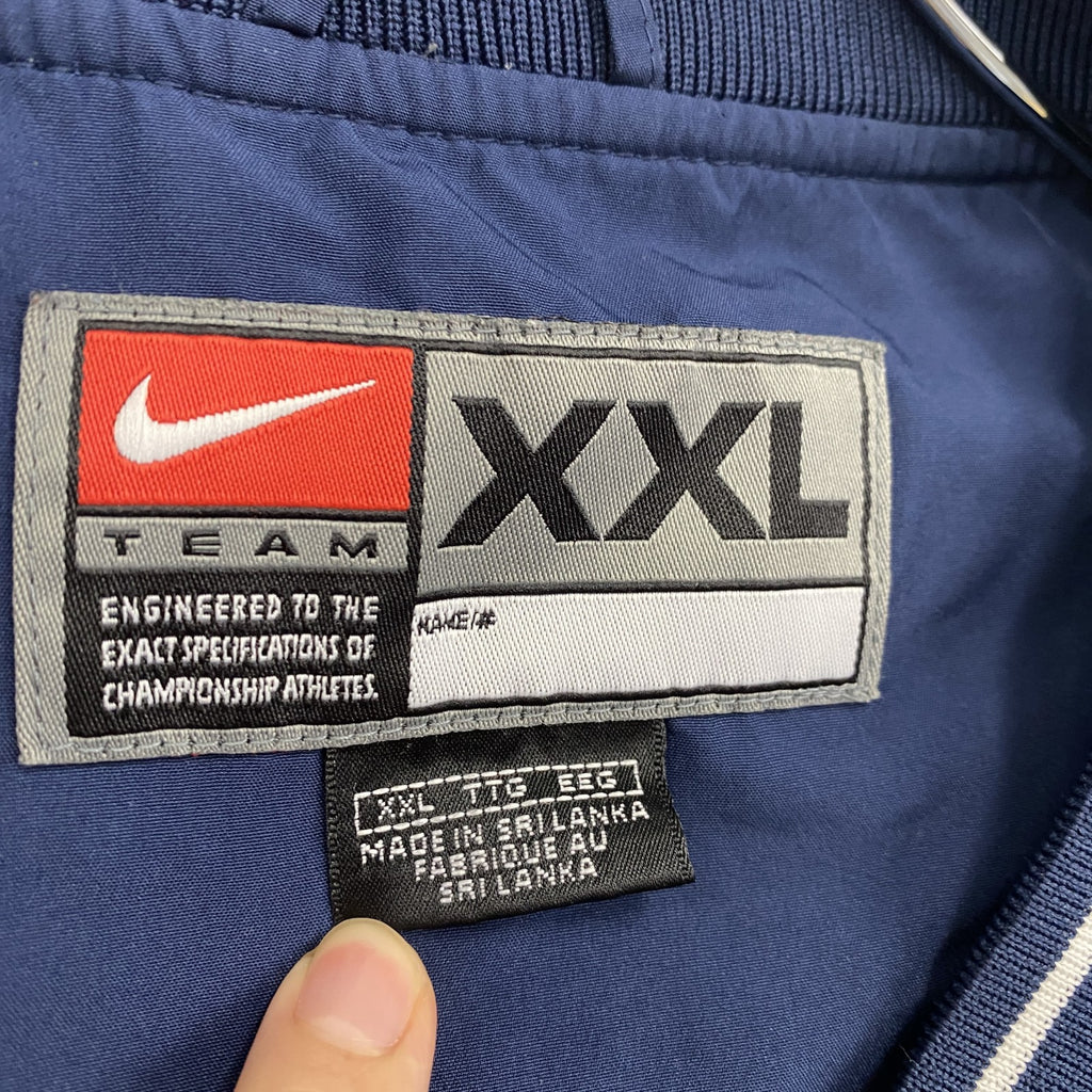 90s　NIKE　ナイキ　プルオーバーナイロンジャケット　ヴィンテージ　紺　ネイビー　XXLサイズ　
