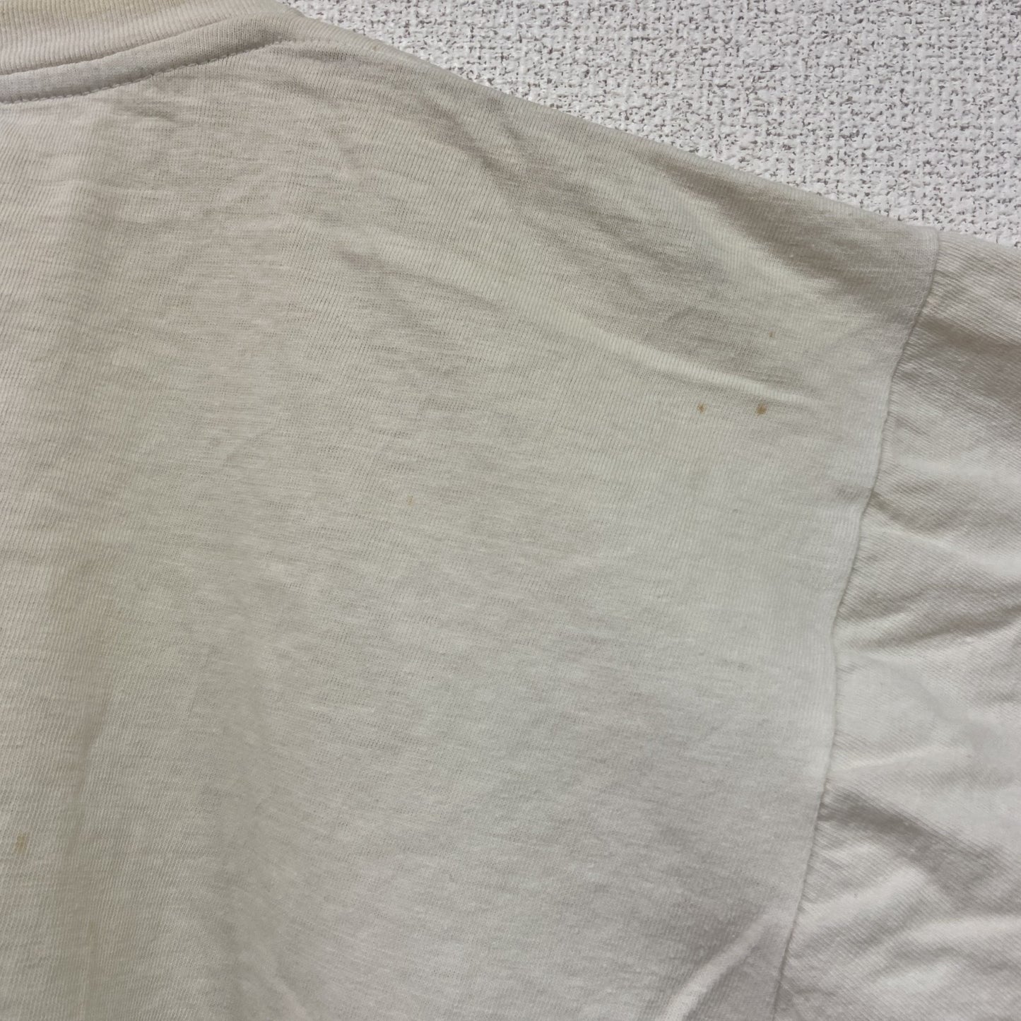 90s～　Cosmos Blue　半袖プリントTシャツ　アレックスクリビ―レ　白　ホワイト　XLサイズ