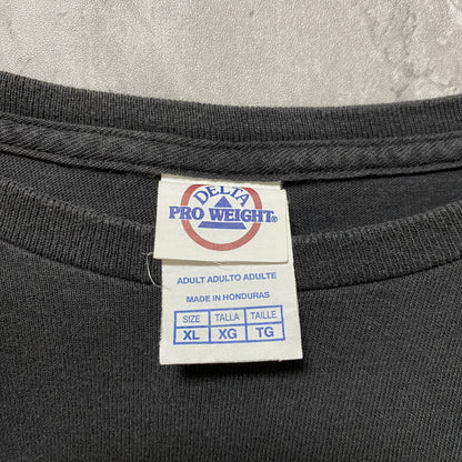 古着 used　ATLANTA MOTOR SPEEDWAY　半袖バックプリントTシャツ　黒　ブラック　レーシングカー　XLサイズ