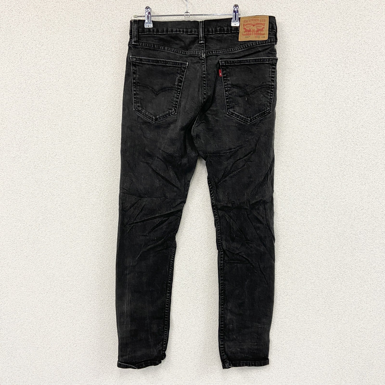Levi’s　リーバイス　502　ブラックデニムパンツ/ジーンズ　ジップフライ　黒　ブラック　W32サイズ