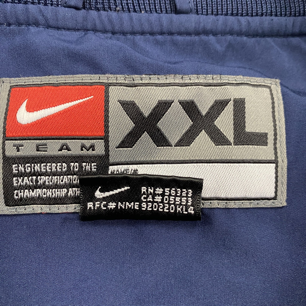 90s　NIKE　ナイキ　プルオーバーナイロンジャケット　ヴィンテージ　紺　ネイビー　XXLサイズ　