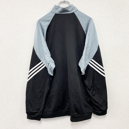 adidas　アディダス　トラックジャケット/ジャージ　パフォーマンスロゴ　デカロゴ　黒　ブラック　2XLサイズ