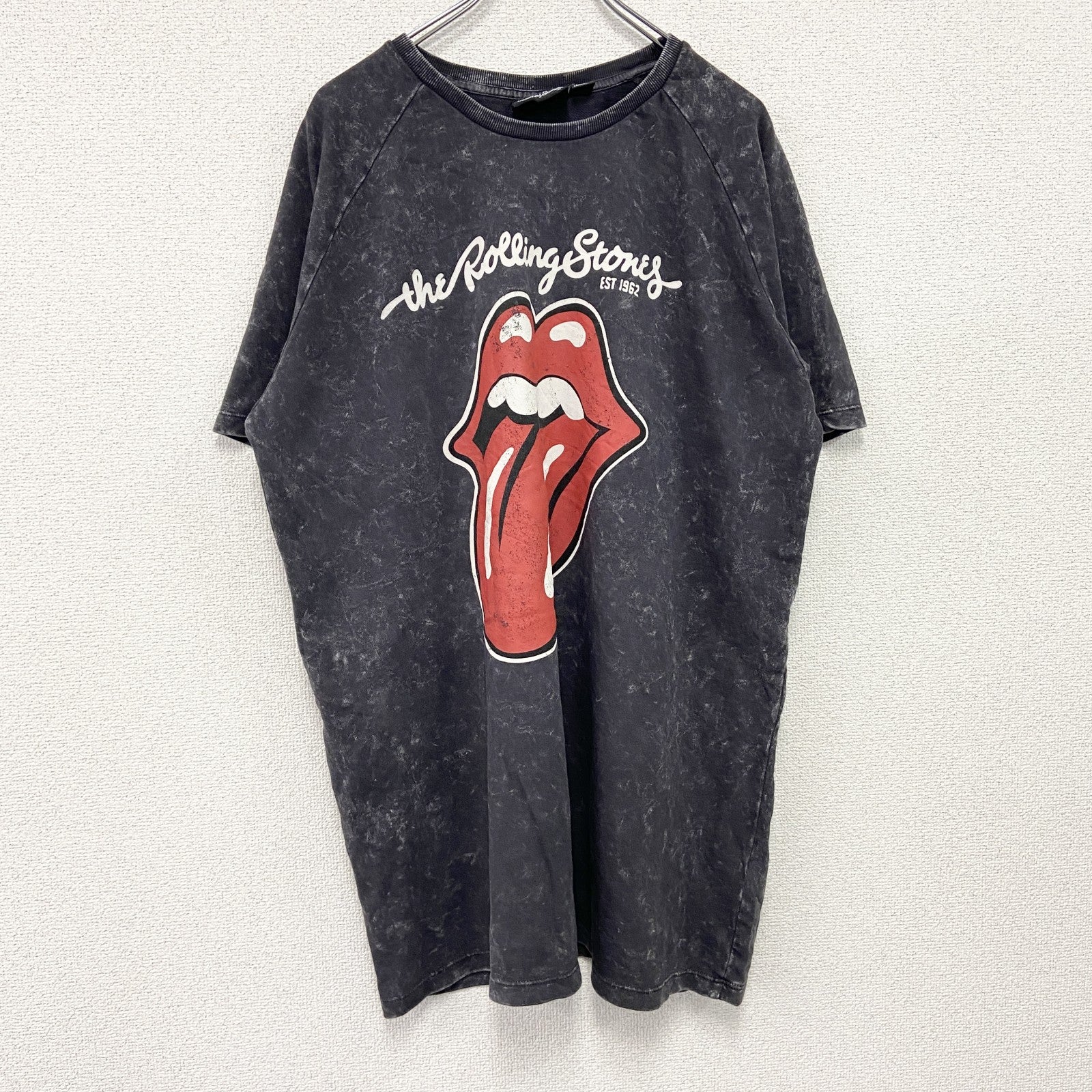 The Rolling Stones　ローリングストーンズ　半袖プリントTシャツ　バンドT　黒　ブラック　XLサイズ