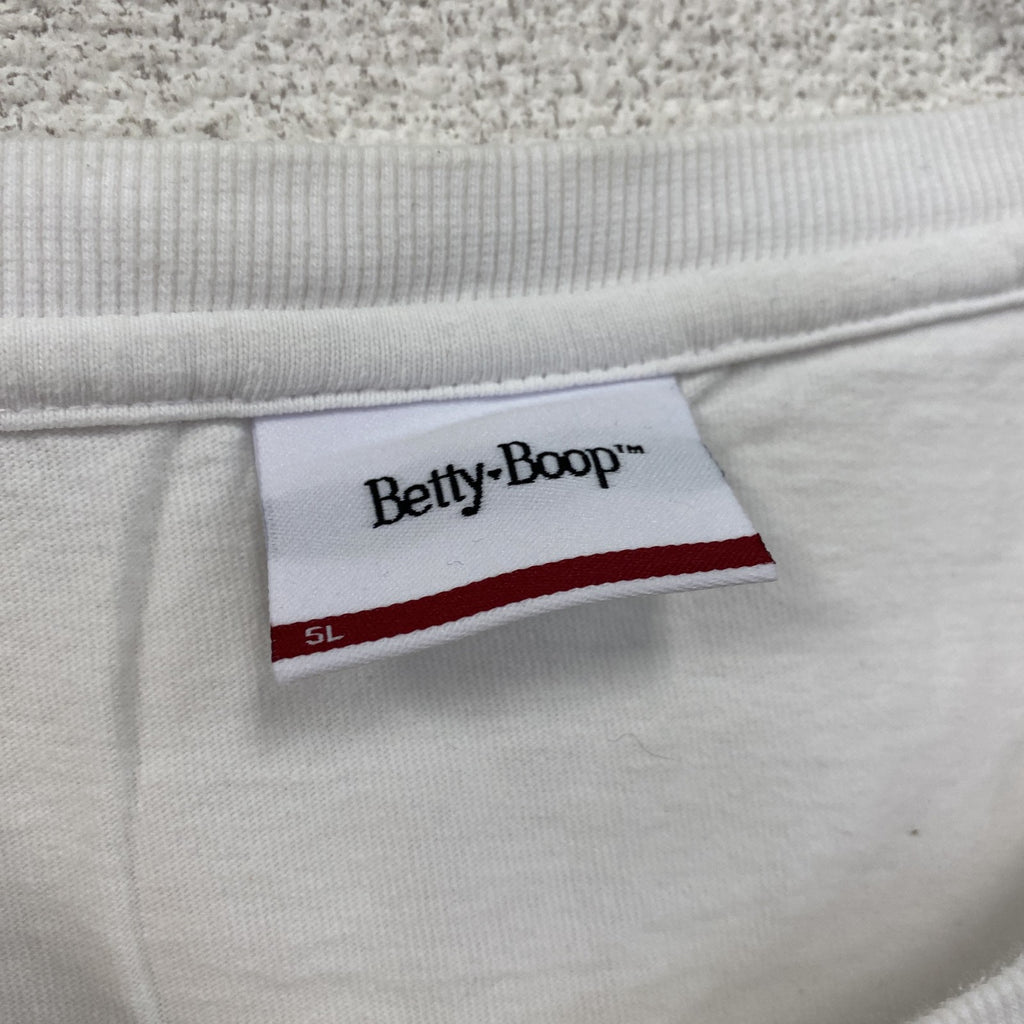 BETTY BOOP　ベティブープ　半袖プリントTシャツ　星条旗　白　ホワイト