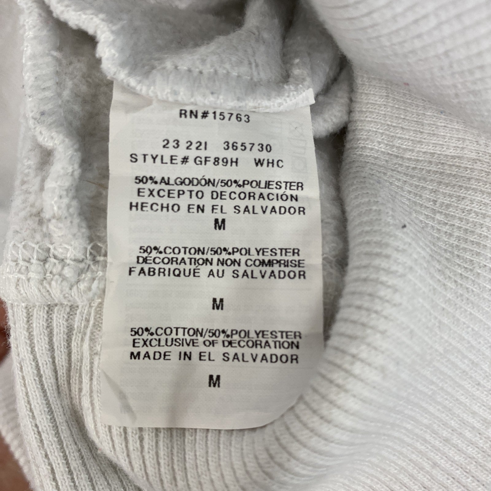 champion　チャンピオン　スウェットパーカー/フーディー　デカロゴ　刺繍ロゴ　ビッグシルエット　現行　白　ホワイト　Mサイズ