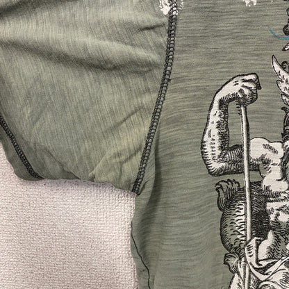 Modern Culture　半袖Tシャツ　ヘンリーネック　アート　fairy grunge　緑　グリーン　Lサイズ