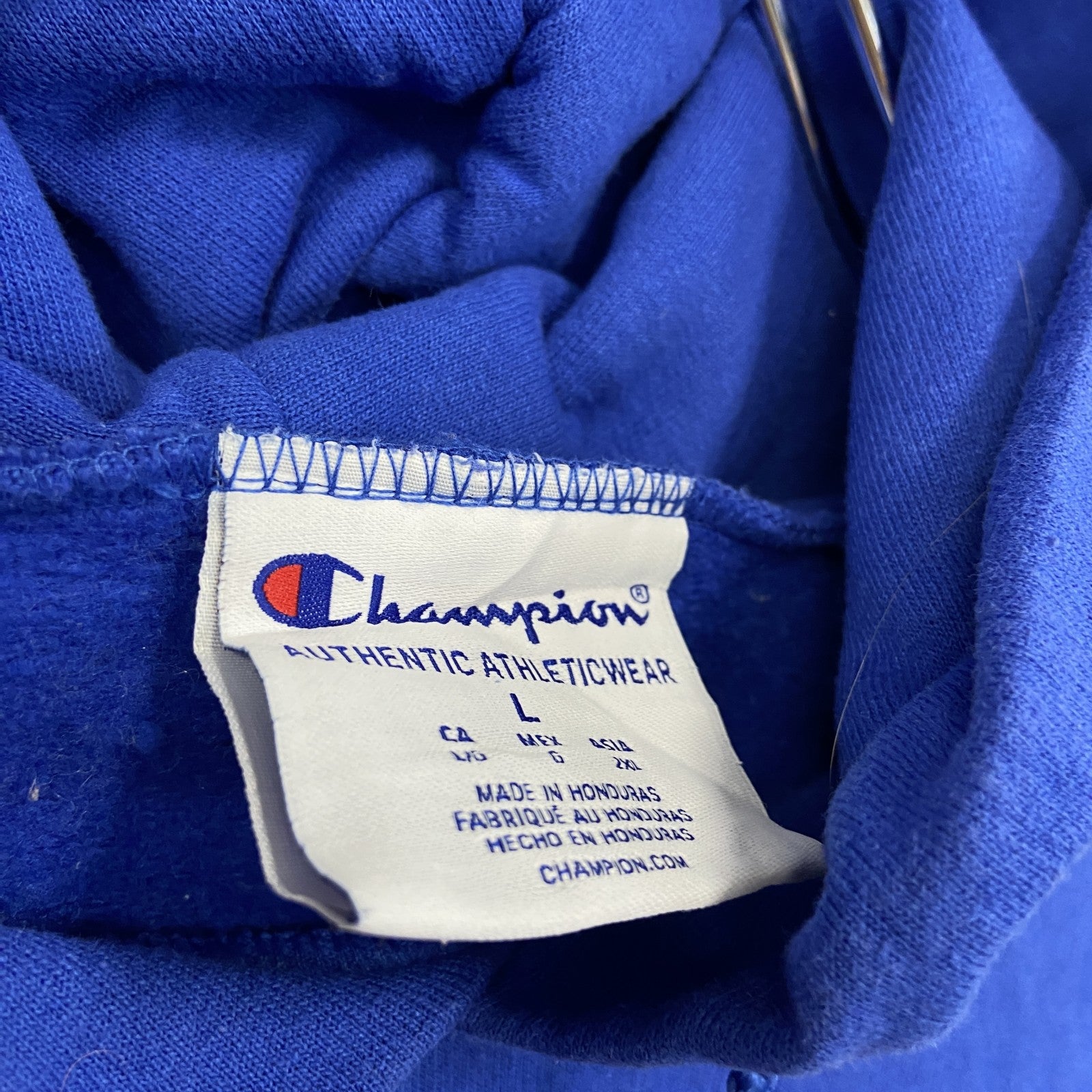 champion　チャンピオン　スウェットパーカー/フーディ　青　Lサイズ