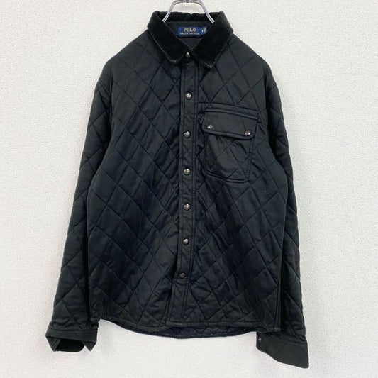 POLO RALPH LAUREN ポロラルフローレン　キルティングシャツジャケット　黒　ブラック　Mサイズ