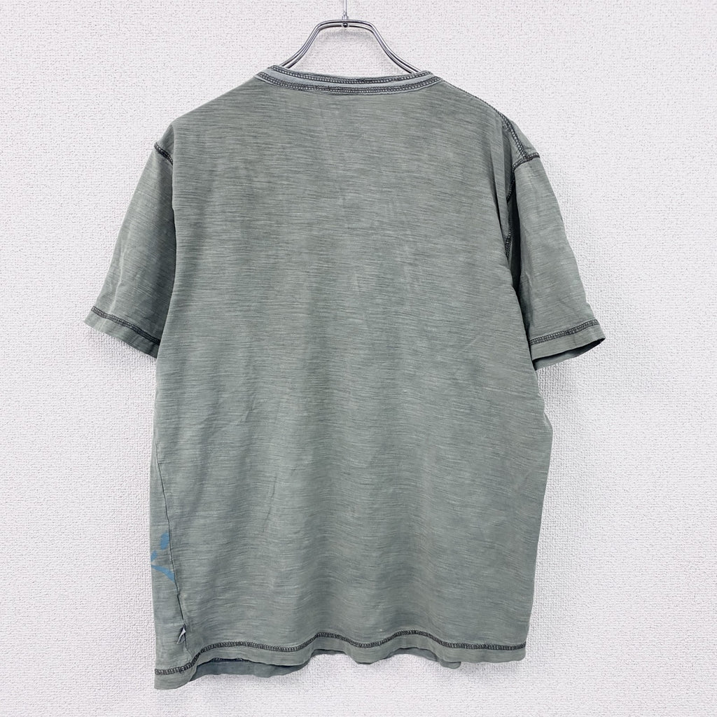Modern Culture　半袖Tシャツ　ヘンリーネック　アート　fairy grunge　緑　グリーン　Lサイズ